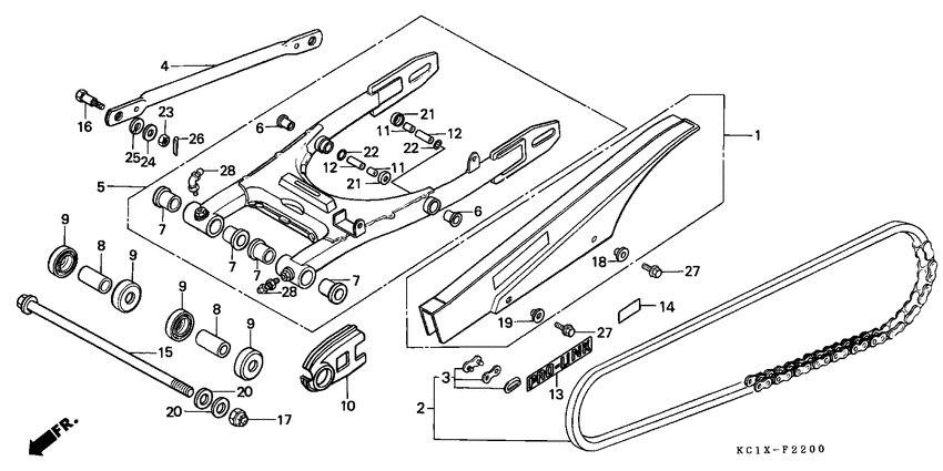 Swingarm/chain case
