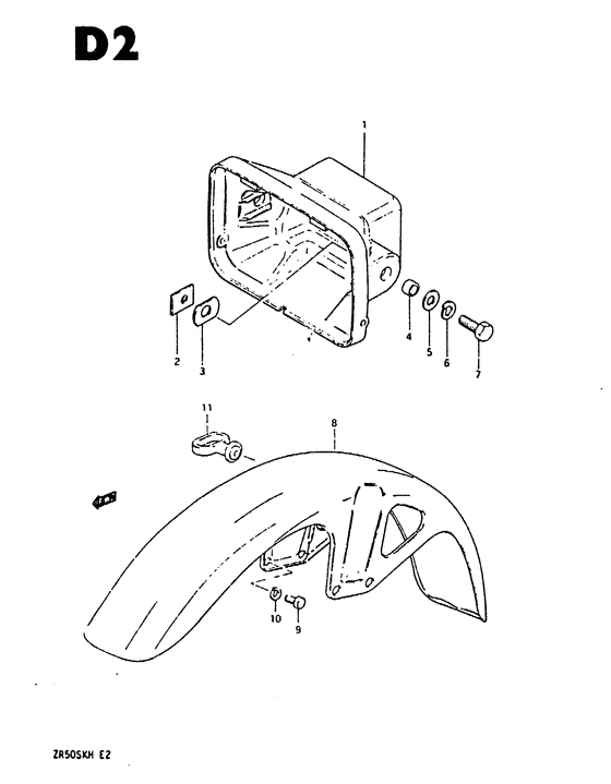 Headlamp housing - front fender