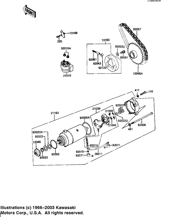 Starter motor/starter clutch