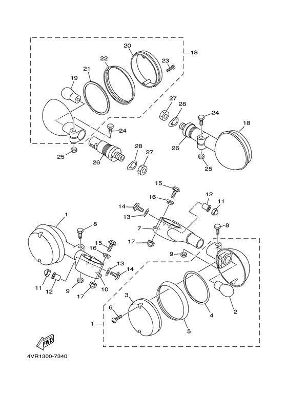 XVS650 Поворотники