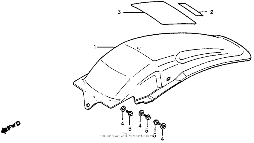 CR80R Задний бампер