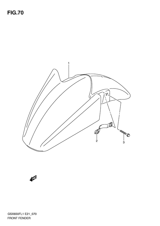GSX650F Переднее крыло