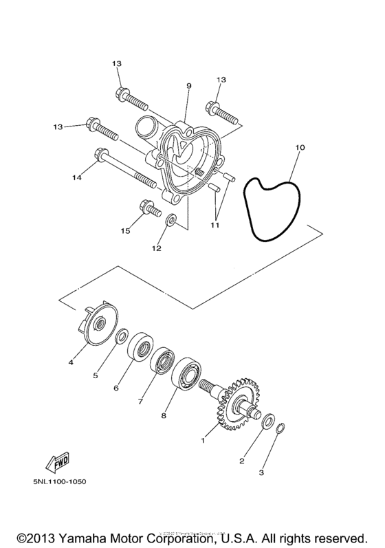 YZ250FAB Водяной насос