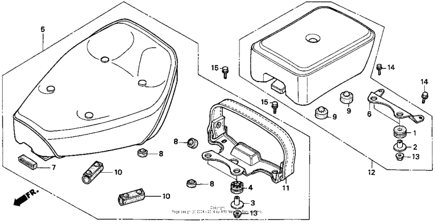 CMX250C Сиденье