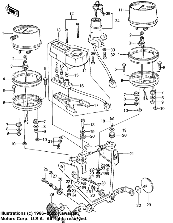 Meters/ignition switch