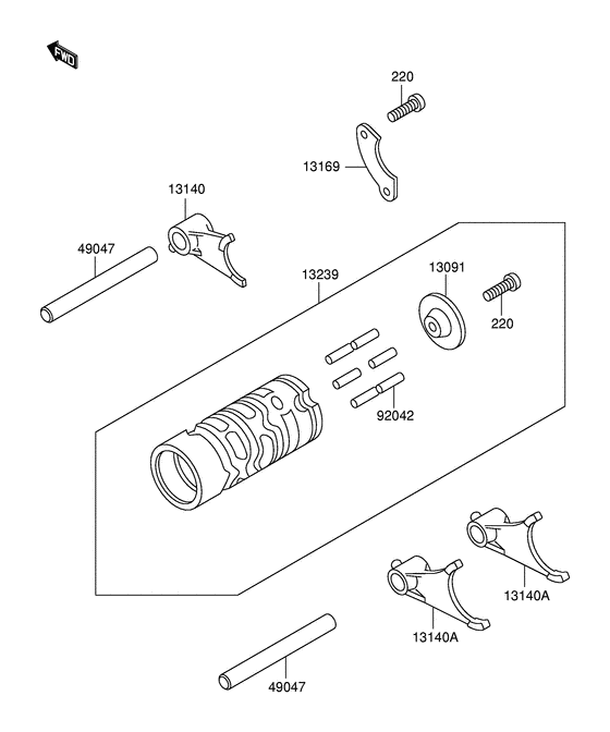 RM60 Переключение / вилка переключения