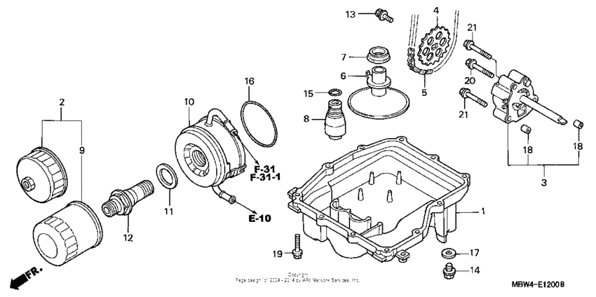 Oil pan + oil pump