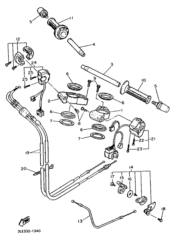 Steering handle. cable