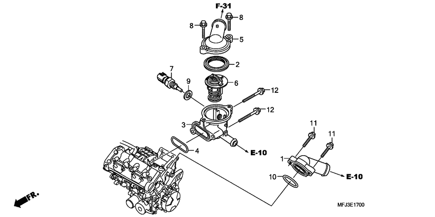 CBR600RR (ABS) Термостат