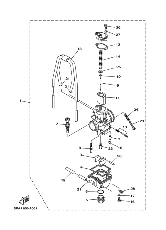 YZ85LW Карбюратор