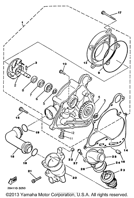XVZ12TDK Водяной насос