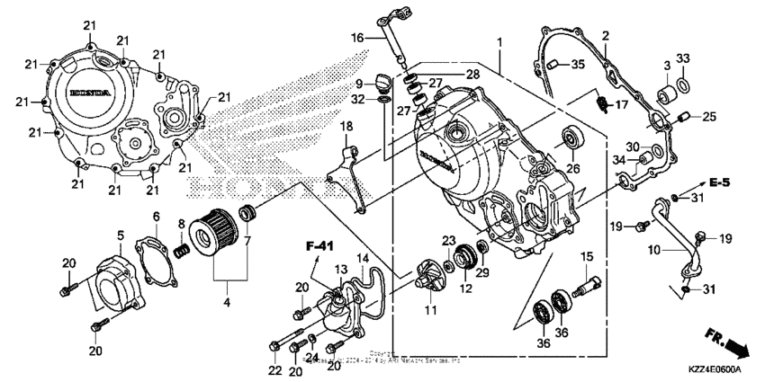  Крышка картера правая