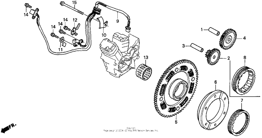 Starting driven gear