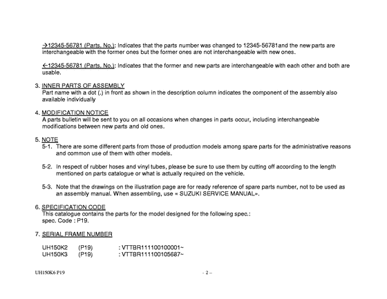 UH150 Catalog preface