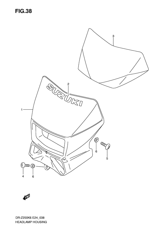 Headlamp cover  front fender