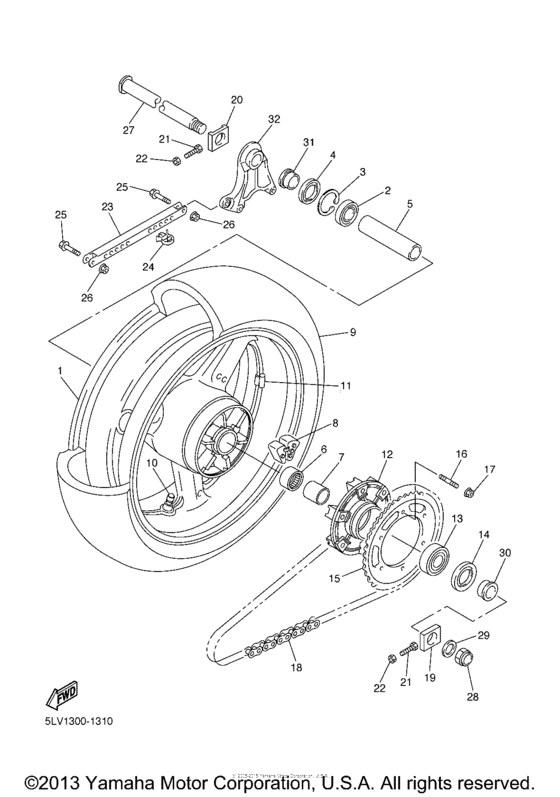 FZS1000RC Переднее колесо