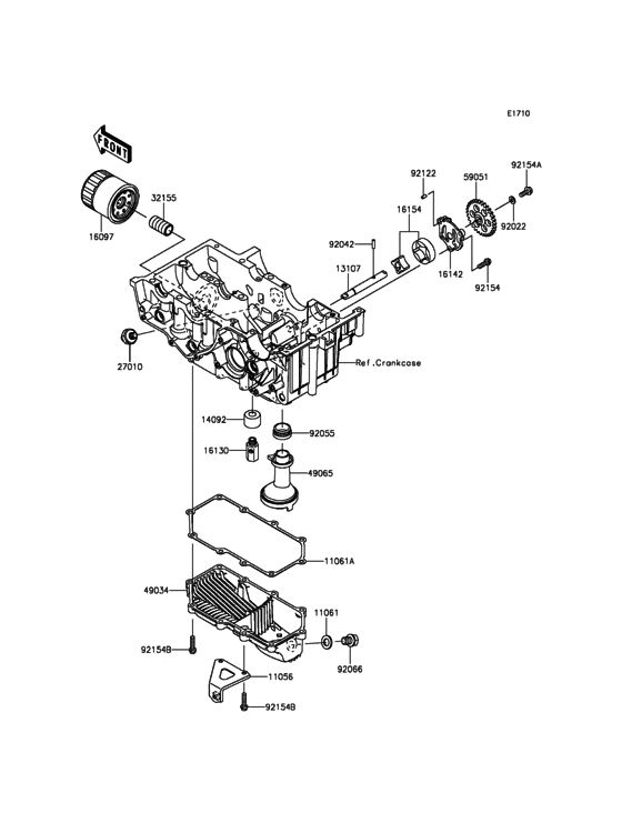 EX300 Масляный насос и фильтр
