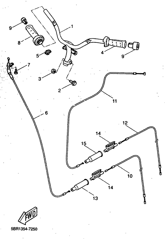 YQ50 Steering handle. cable