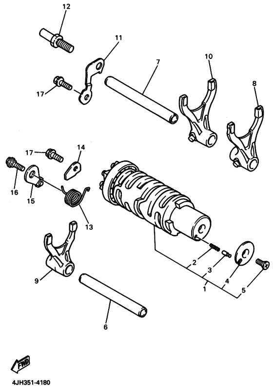 Shift cam & fork