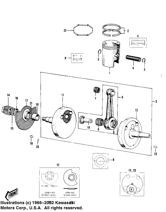 Crankshaft/piston/rotary valve