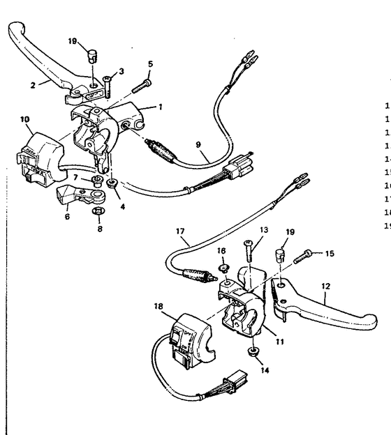 Handle switch. lever