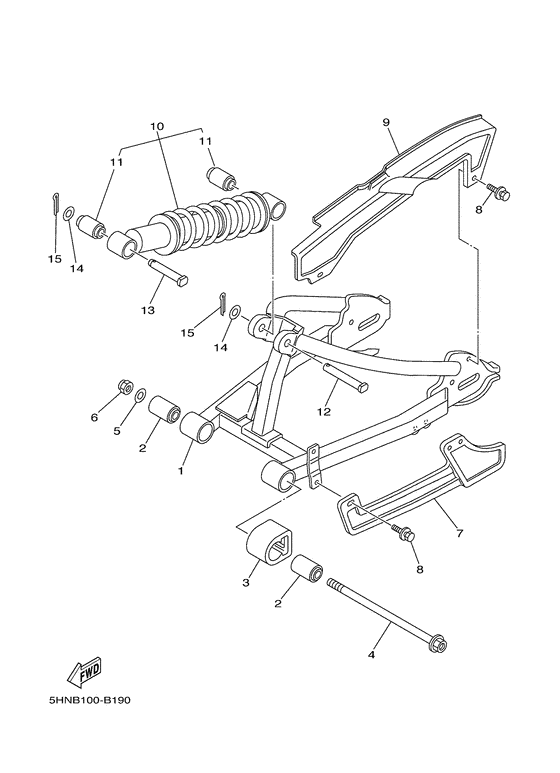 TTR90E Rear arm & suspension