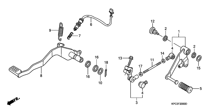 Brake pedal assy