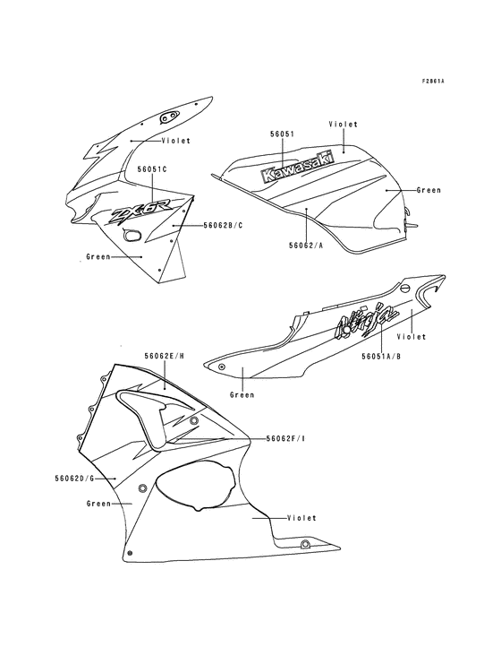 ZX600 Наклейки