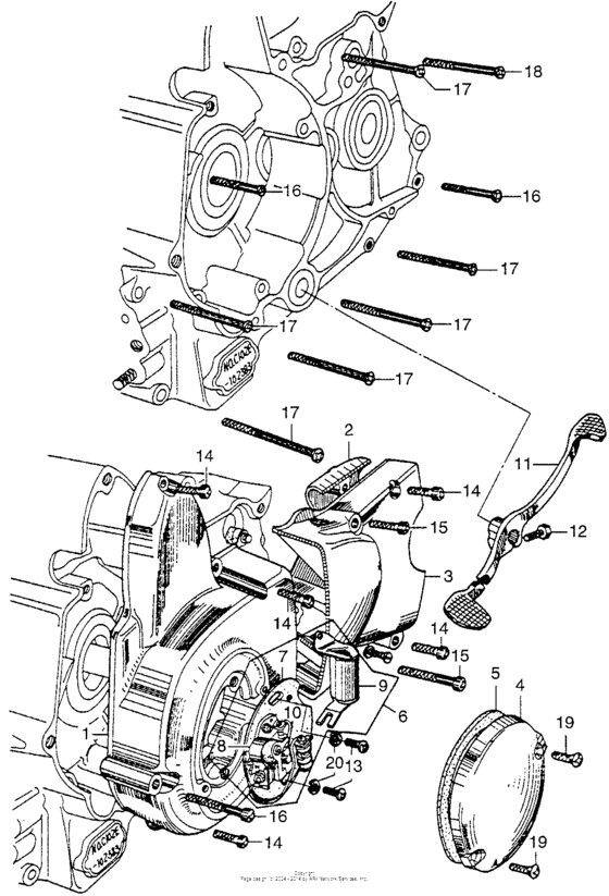 Points + left crankcase cover