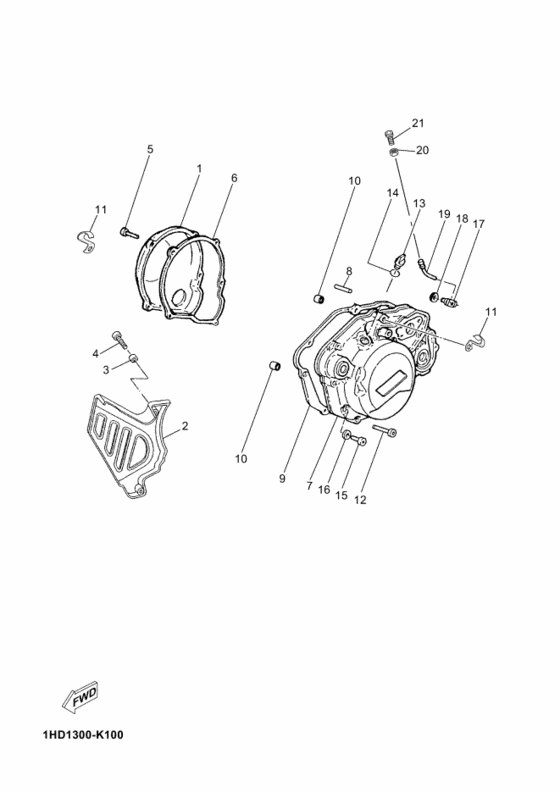 Crankcase cover ass`y  (v