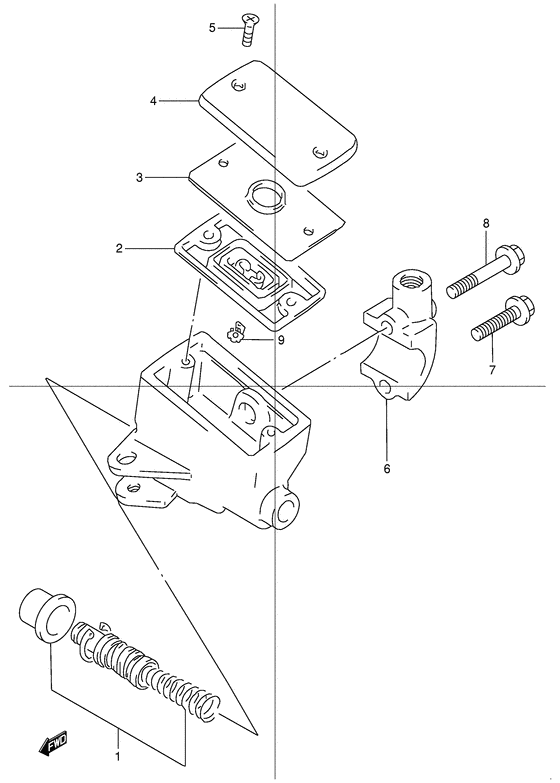 GSX1200 Передний тормозной цилиндр