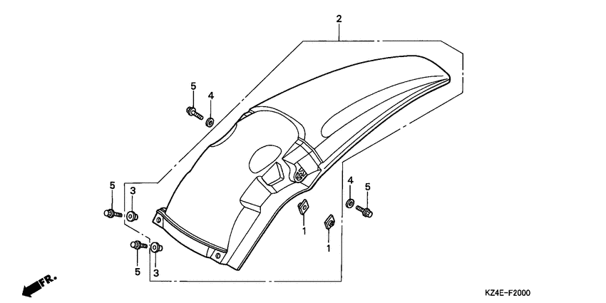 CR125R Заднее крыло