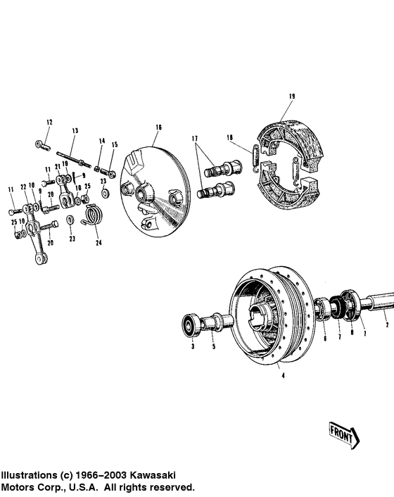 Front hub/brake