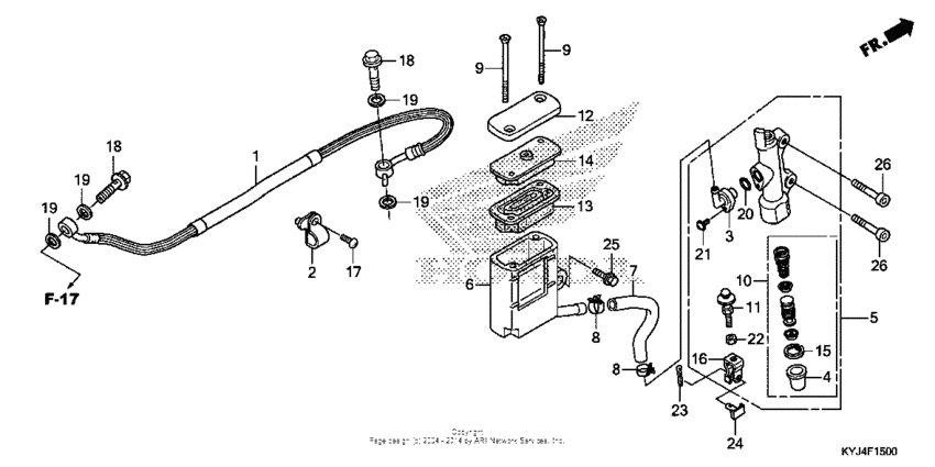 Rear brake master cylinder (cbr250r)