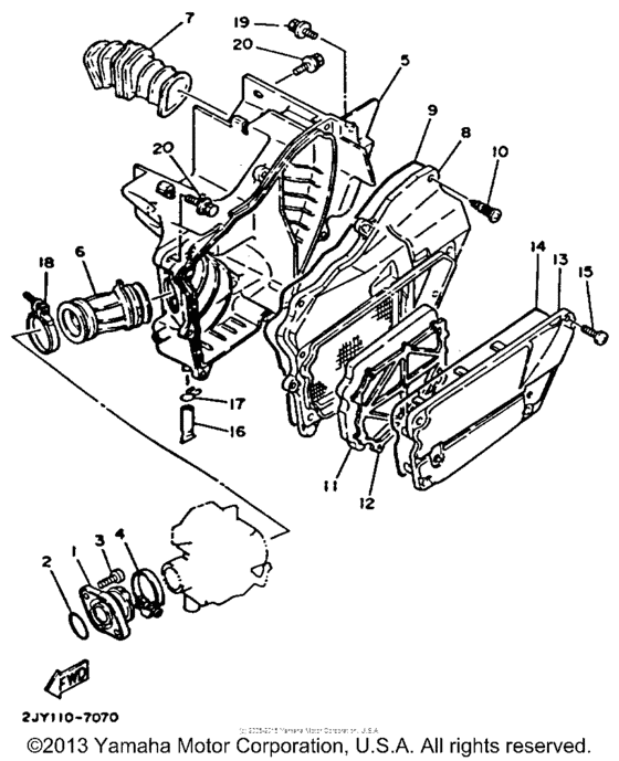 TW200T Воздушный фильтр