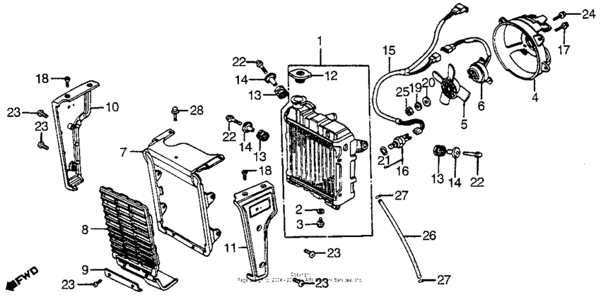 Radiator + cooling fan