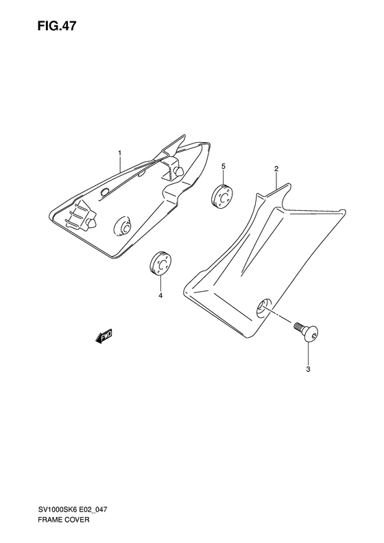 SV1000 Обтекатель задний