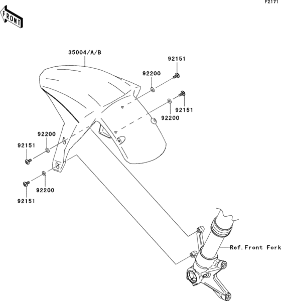 ZX1000 Крыло переднее