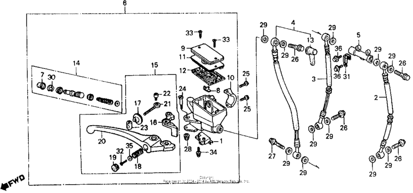 Fr. brake master cyl.