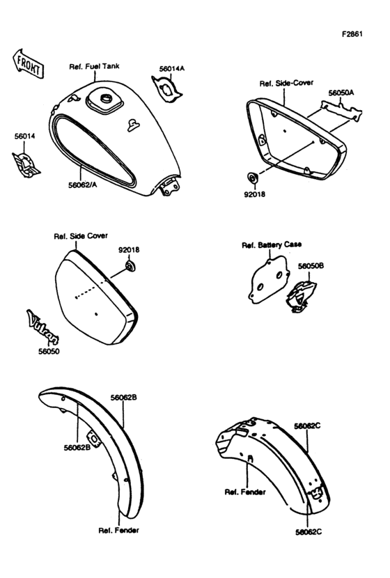 VN1500 Decals(ebony / gray)(vn1500-a13)