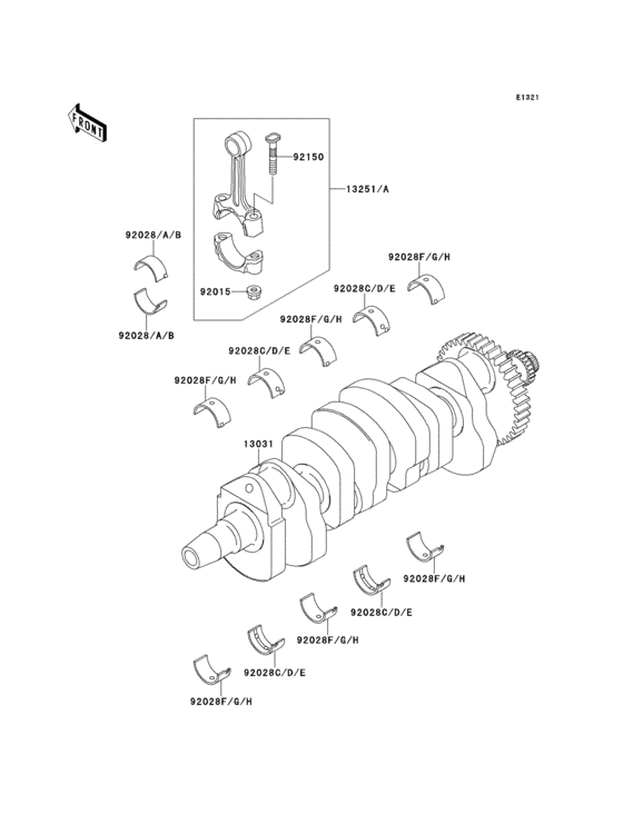 ZX900 Коленвал
