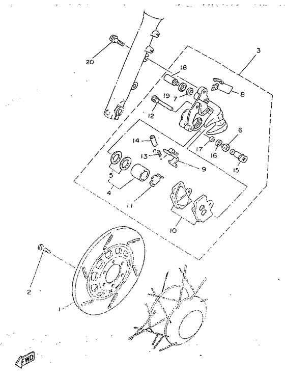 Front brake. caliper