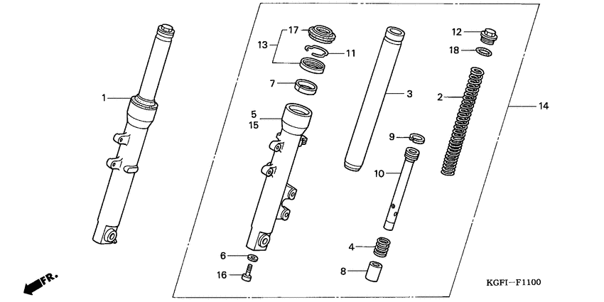 NES150 Вилка передней оси