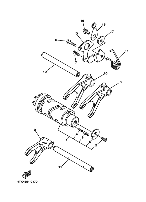 Shift cam & fork