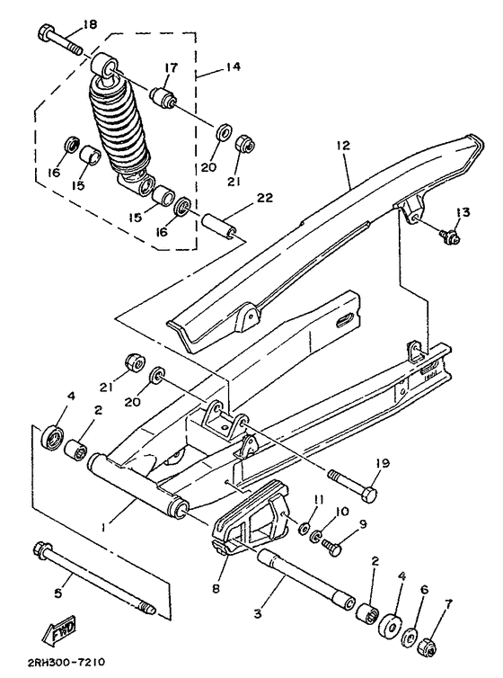 Basculante suspension trasero