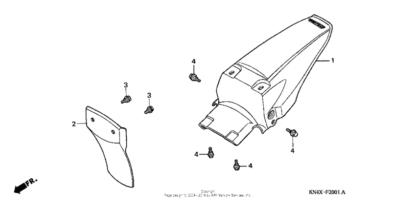 XR80R Rear fender 01-02