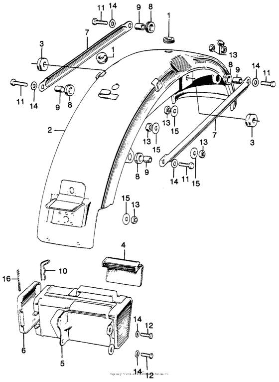 Rear fender + tool box tool box