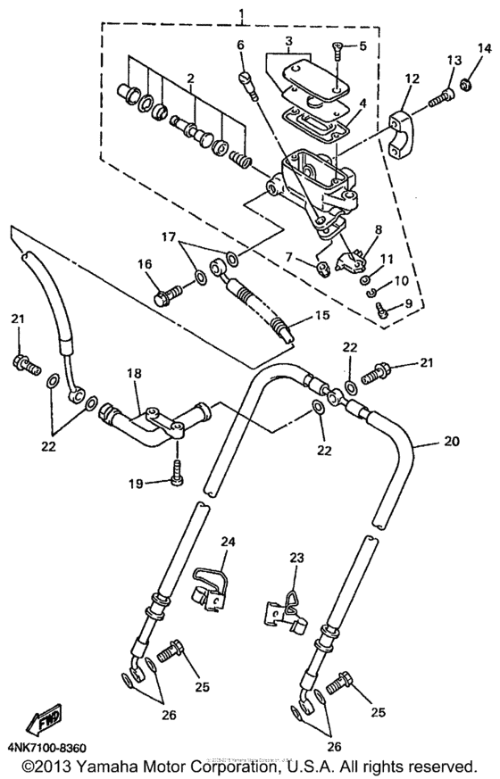 XVZ13LTKC Главный тормозной цилиндр