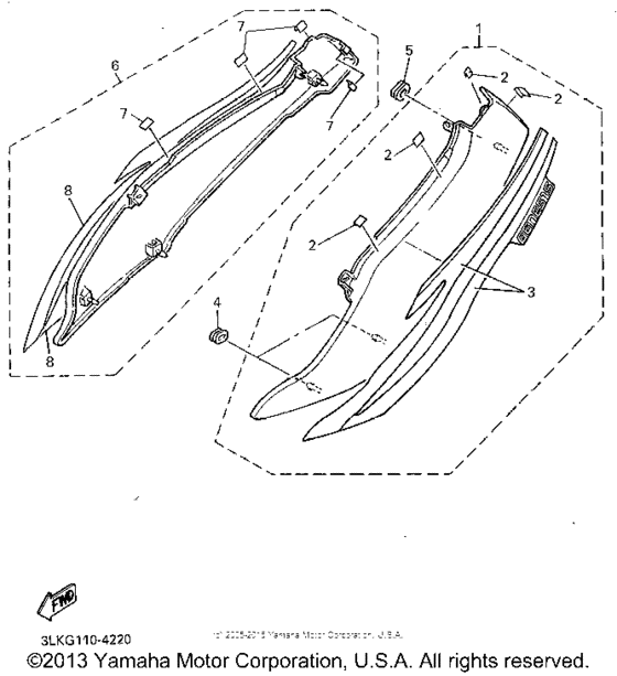 FZR1000FC Боковые обтекатели