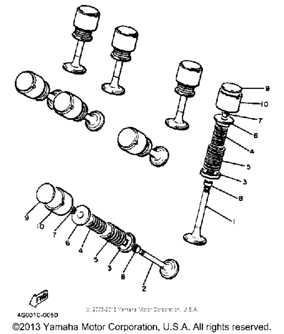 XJ550H Клапана